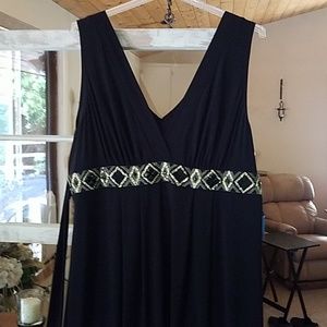 Semi Formal Embellished Black Maxi Dress